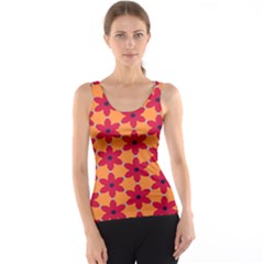 Red Flowers Pattern                                                                            Tank Top by LalyLauraFLM