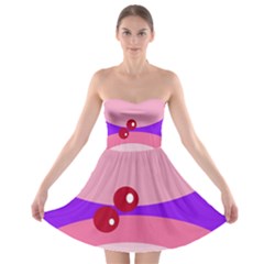 Decorative Abstraction Strapless Dresses by Valentinaart