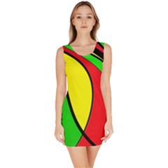 Colors Of Jamaica Sleeveless Bodycon Dress by Valentinaart