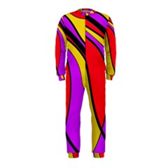 Colorful Lines Onepiece Jumpsuit (kids) by Valentinaart