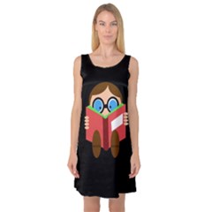 Brainiac  Sleeveless Satin Nightdress by Valentinaart