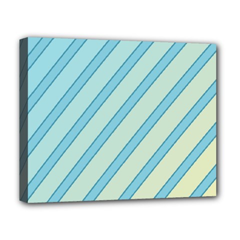 Blue Elegant Lines Deluxe Canvas 20  X 16   by Valentinaart