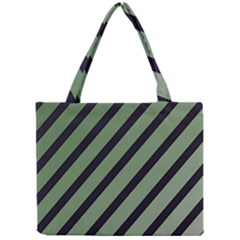 Green Elegant Lines Mini Tote Bag by Valentinaart