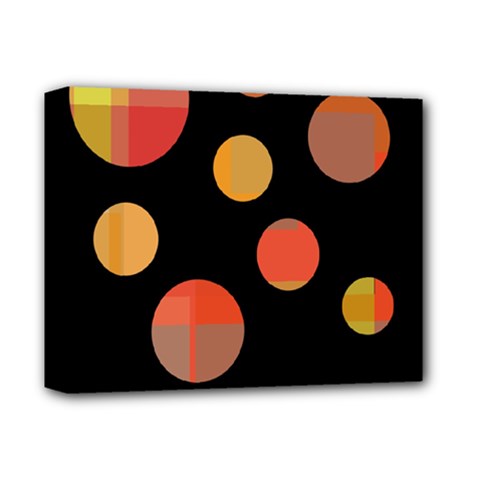 Orange Abstraction Deluxe Canvas 14  X 11  by Valentinaart