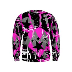 Pink Scene Kid Kids  Sweatshirt by ArtistRoseanneJones