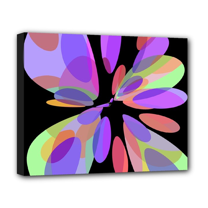 Colorful abstract flower Deluxe Canvas 20  x 16  
