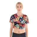 Alexa Floral Cotton Crop Top View1