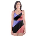 Purple and pink abstraction Skater Dress Swimsuit View1