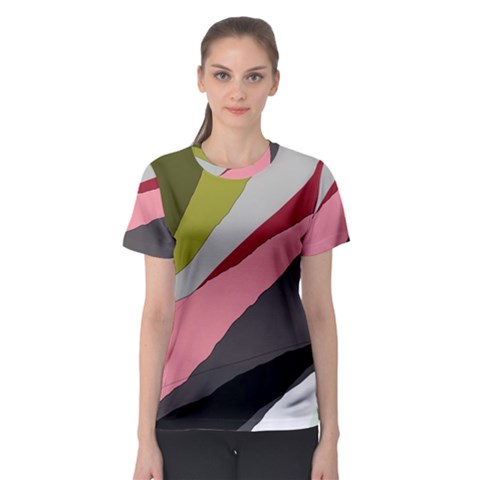 Colorful Abstraction Women s Sport Mesh Tee by Valentinaart