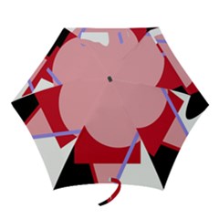 Decorative Geomeric Abstraction Mini Folding Umbrellas by Valentinaart
