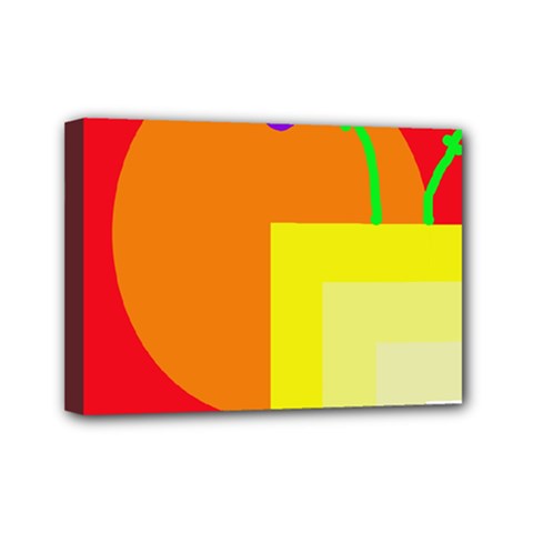 Colorful Abstraction Mini Canvas 7  X 5  by Valentinaart