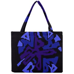 Deep Blue Abstraction Mini Tote Bag by Valentinaart