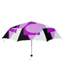 Purple geometric design Folding Umbrellas View3