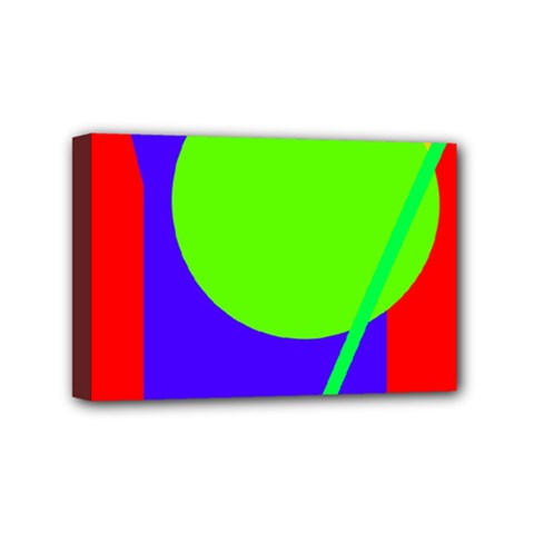 Colorful Geometric Design Mini Canvas 6  X 4  by Valentinaart