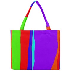 Colorful Decorative Lines Mini Tote Bag by Valentinaart