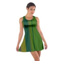 Green Elegant Lines Racerback Dresses by Valentinaart