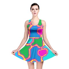 Colorful Abstract Design Reversible Skater Dress by Valentinaart