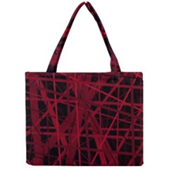 Black And Red Pattern Mini Tote Bag by Valentinaart