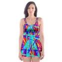 Colorful pattern Skater Dress Swimsuit View1