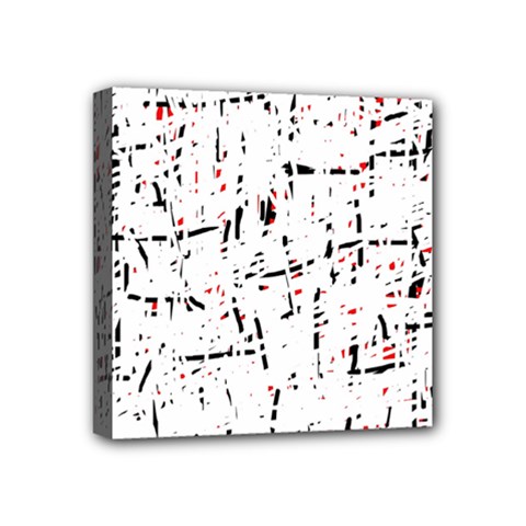 Red, White And Black Pattern Mini Canvas 4  X 4  by Valentinaart