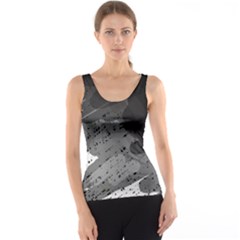 Black And Gray Pattern Tank Top by Valentinaart