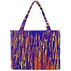 Orange, Blue And Yellow Pattern Mini Tote Bag by Valentinaart