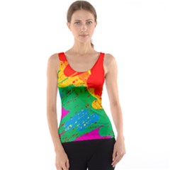 Colorful Abstract Design Tank Top by Valentinaart