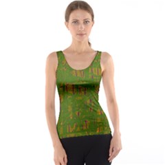 Green Pattern Tank Top by Valentinaart