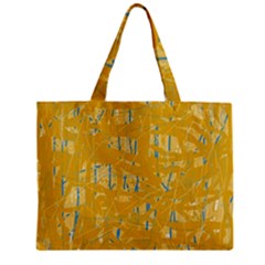 Yellow Pattern Mini Tote Bag by Valentinaart