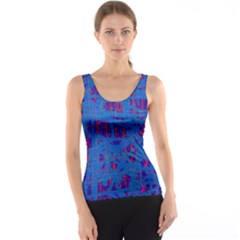 Deep Blue Pattern Tank Top by Valentinaart