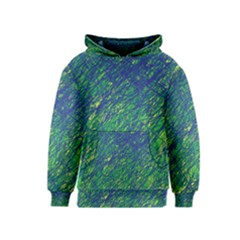 Green Pattern Kids  Pullover Hoodie