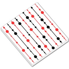 Red, Black And White Pattern Small Memo Pads by Valentinaart