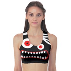 Crazy Monster Sports Bra by Valentinaart