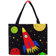 Spaceship Mini Tote Bag by Valentinaart