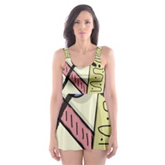Decorative Abstraction Skater Dress Swimsuit by Valentinaart