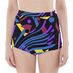 Decorative Abstract Design High-waisted Bikini Bottoms by Valentinaart