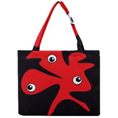 Red Amoeba Mini Tote Bag by Valentinaart