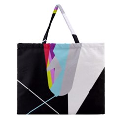 Colorful Abstraction Zipper Large Tote Bag by Valentinaart