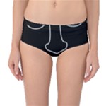 Sleeping face Mid-Waist Bikini Bottoms