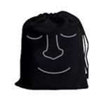 Sleeping face Drawstring Pouches (XXL)