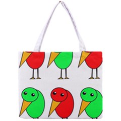 Green And Red Birds Mini Tote Bag by Valentinaart