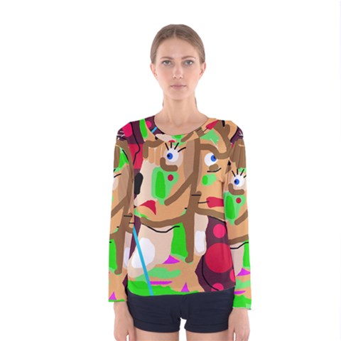 Abstract Animal Women s Long Sleeve Tee by Valentinaart