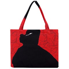 Red And Black Abstract Design Mini Tote Bag by Valentinaart