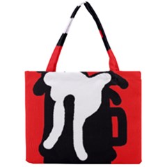 Red, Black And White Mini Tote Bag by Valentinaart