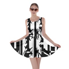 Black And White Abstraction Skater Dress by Valentinaart
