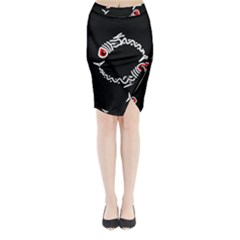 Abstract Fishes Midi Wrap Pencil Skirt by Valentinaart