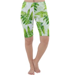 Fern Leaves Cropped Leggings 