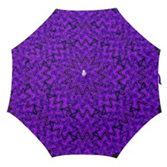 Purple Wavey Squiggles Straight Umbrellas by BrightVibesDesign