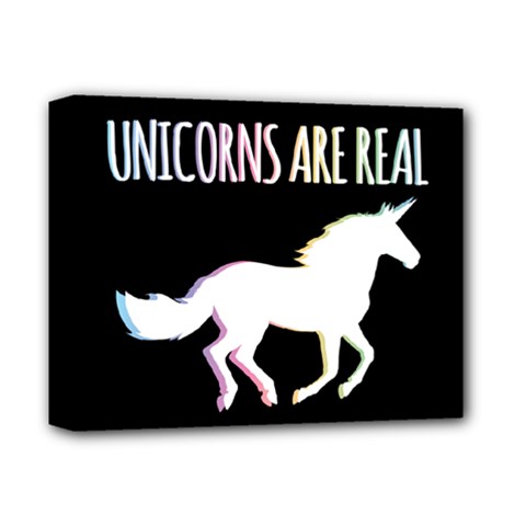 Unicorns Are Real Deluxe Canvas 14  X 11  by TanyaDraws