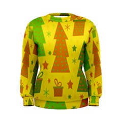 Christmas Design - Yellow Women s Sweatshirt by Valentinaart
